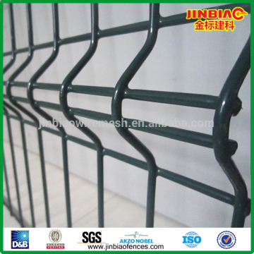 Square post wire mesh fence/ PVC coated wire mesh fence