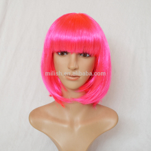 HEN-0069 hen party supplier accessories pink short bob wig