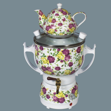 3.8L ENAMEL ELECTRIC KETTLE+0.75LPORCELAIN TEAPOT