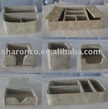 matting leather stationery set for desk organization