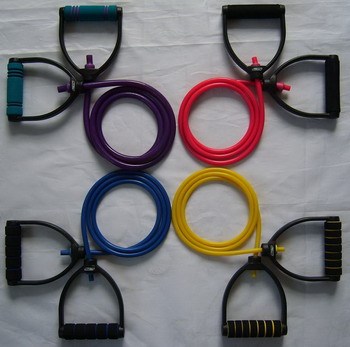 Latex tubing with adjustable D handle