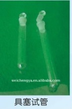 Laboratory test tube with plug