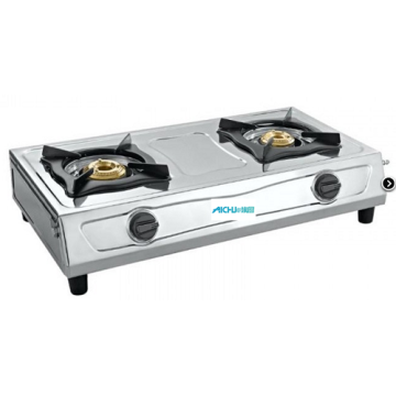 Table de cuisson à gaz Shakti DX à 2 brûleurs en acier inoxydable