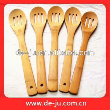 Oval Bamboo Slotted Spoon Stew Pot Tools Bamboo Skimmers