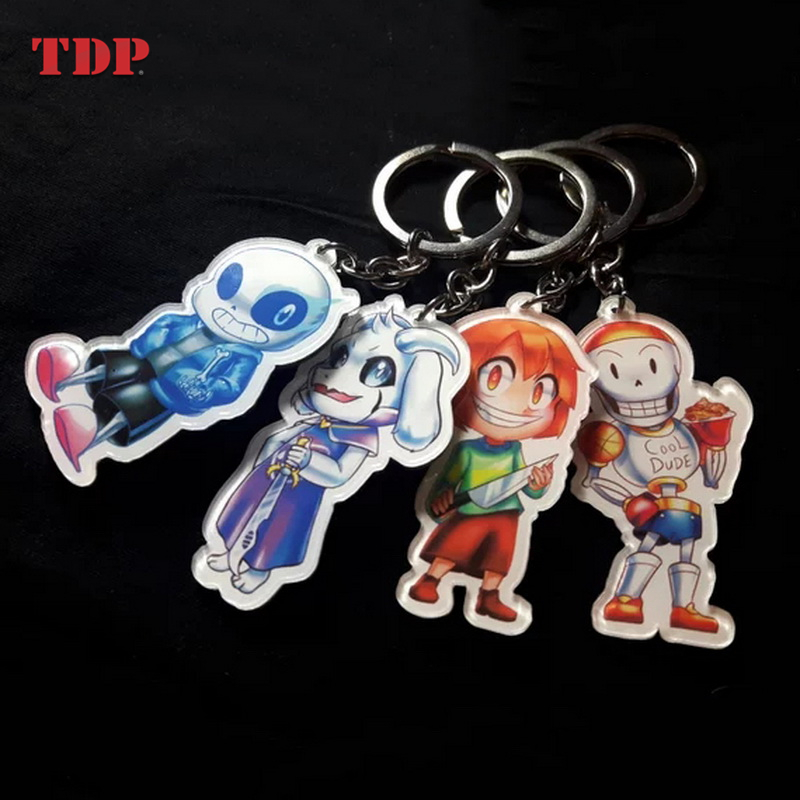 Personalized Blank Disc Monogrammed Anime Charm Printed Clear Acrylic Keychain Custom