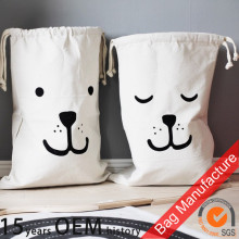 Lovely dog Custom logo factory price laundry bags wholesale canvas