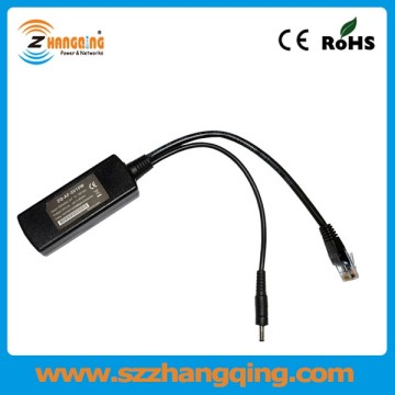 Gigabit 802.3af POE input 5V2A DC active poe splitter for access point