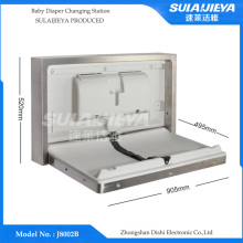 horizontal stainless steel wall mounted baby diaper change table