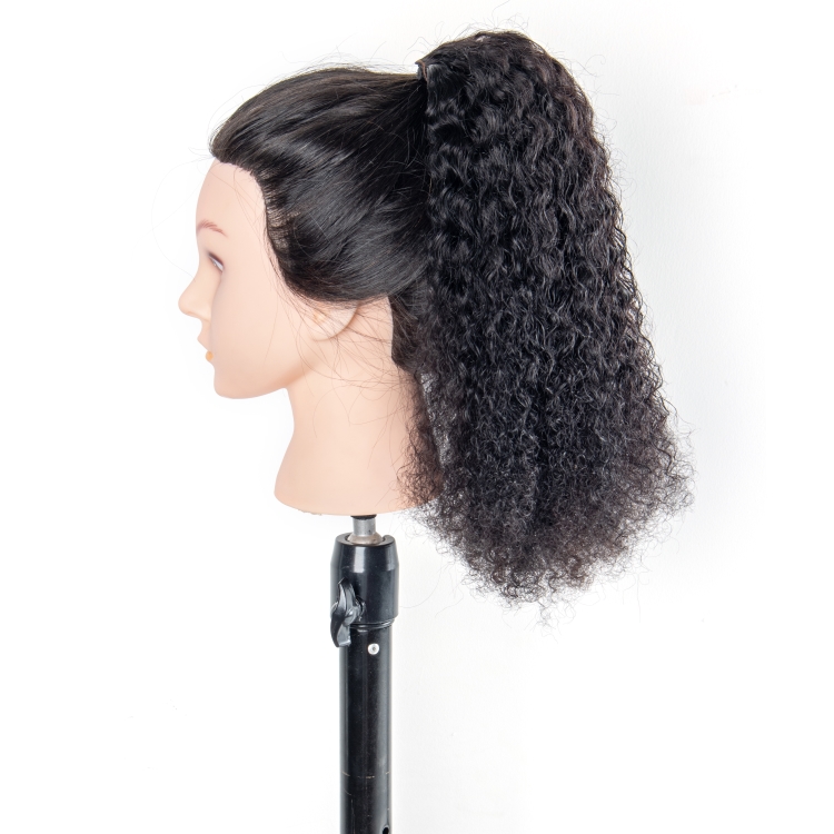 8a grade deep wave 30 inch Wholesale price Human Hair ponytail Cuticle Aligned Hair Free Sample Silky Brazilian Hair ponytail