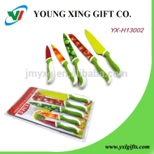 coating knife set,colorful 5 pcs knife set ceramic knifes