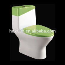 Bathroom Ceramic Green Color Toilet
