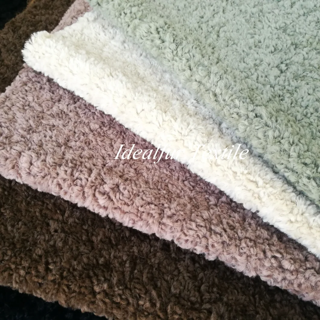 Cream-Colored Imitation Wool Fleece Fake Fur