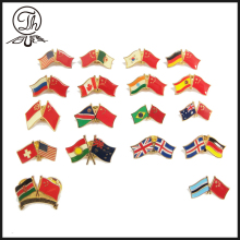 Customized gold cross flag metal badge