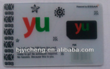 Transparent Plastic Card