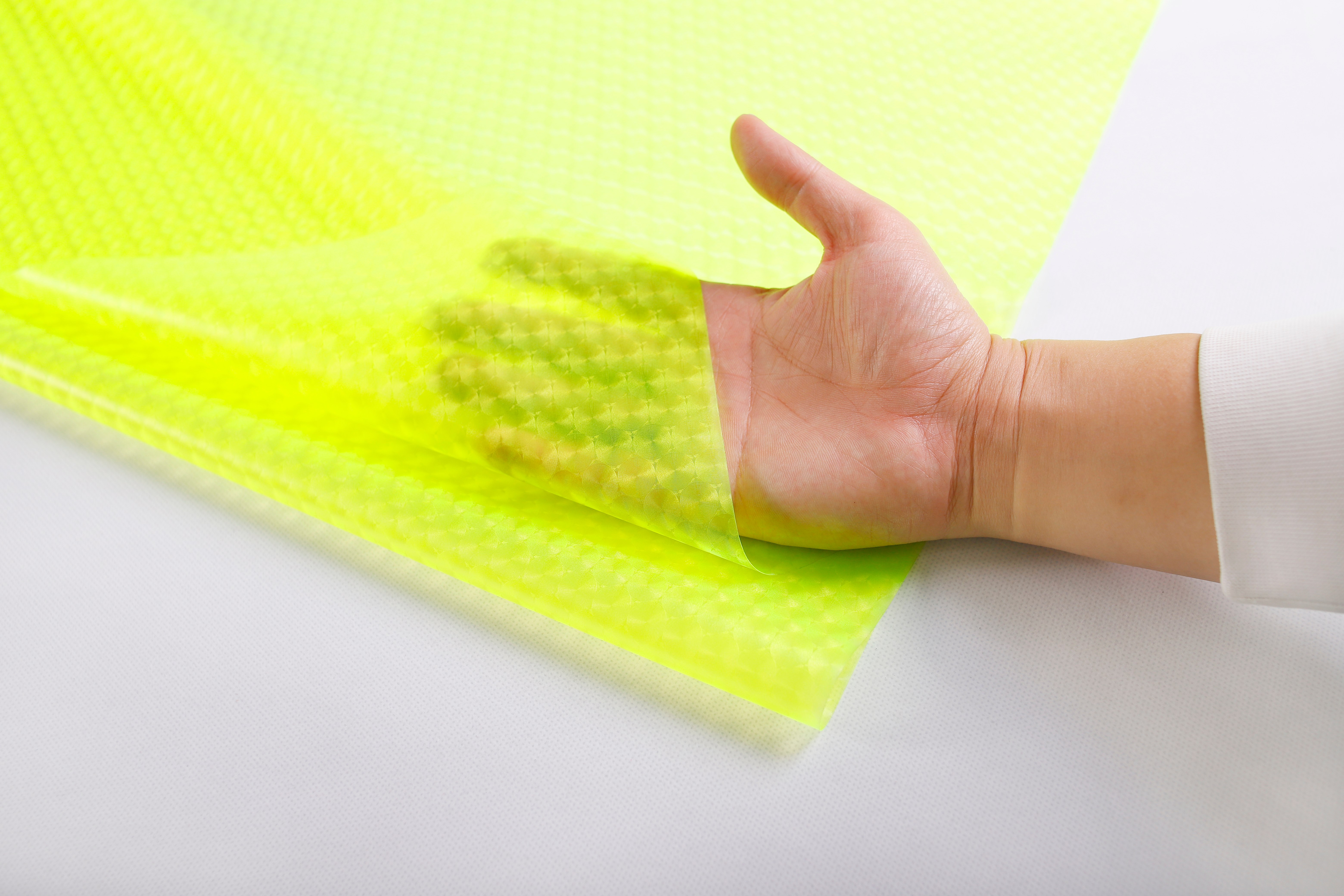 Película fluorescente amarilla transparente de PVC Fluorescent Yellow Clear PVC Film