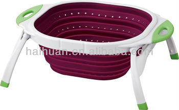 silicone kitchenware collapsible colander