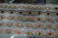 Hot fix adhesive glass chaton sticker 24*40cm