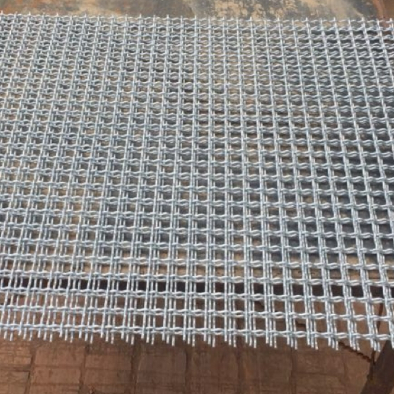 Powierzchnia karbowanej siatki drucianej – ANJIA Fine mesh galvanized square crimped wire mesh full surface display – ANJIA Group
