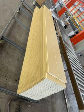 Yellow Water-Patterned Metal Carved Panels for Exterior Building Walls