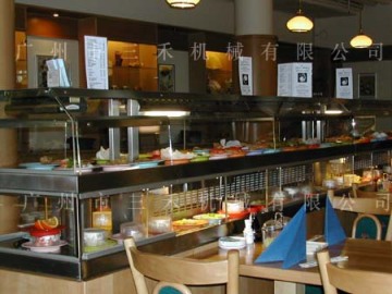 Double-deck sushi rotary conveyor