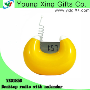 Promotional gift items desktop radio with calendar