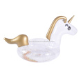 Glitter inflable unicornio de unicornio flotador PVC Pool Float