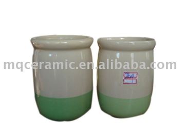 glazed ceramic spice jar