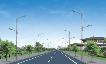 8m Double Bracket Arm Lighting Mast