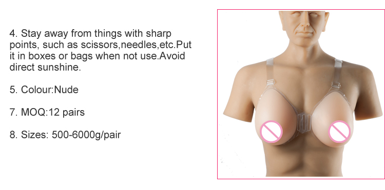 Waterdrop Shape Silicone Breast Form Artificial Boobs For Crossdressers