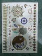 Flash tattoo removal Multicolor temporary tattoo gold silver tattoos