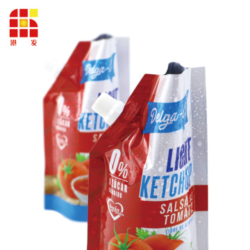 Confezione di ricarica per bottiglia di plastica con logo stampato Ketchup Stand Up Beccuccio