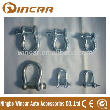 1.4T bolt and nut shackle/3.2T d shackle/4.75T iron bow shackle