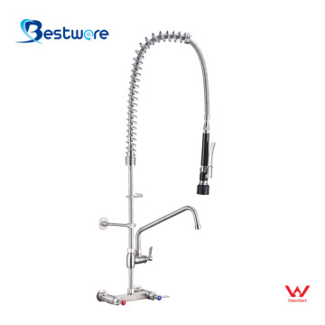 Polished Nickel Wall Mount Kitchen Faucet