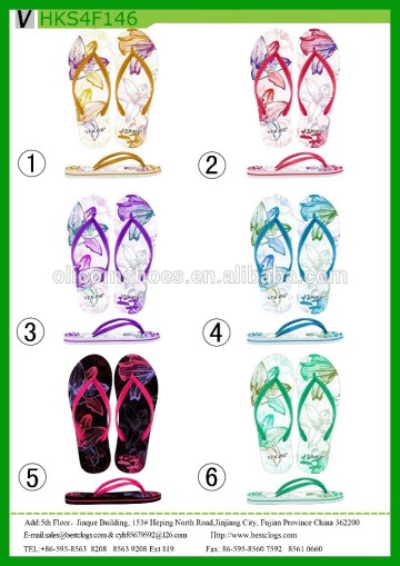 flower printing sole ladies beach slippers, customized printing ladies slippers sandals, flower sole ladies beach walk slippers