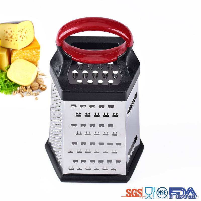 6 Sided multifunctional manual cheese stainless steel grater