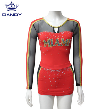 Mesh sexy Langarm jubeln Uniformen