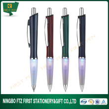 Item L025 Push Action Plastic Pen Light Ball Point Pen