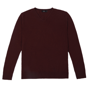 Professional factory customization Men's V-neck sweater Solid color V-neck sweater V-neck pullover