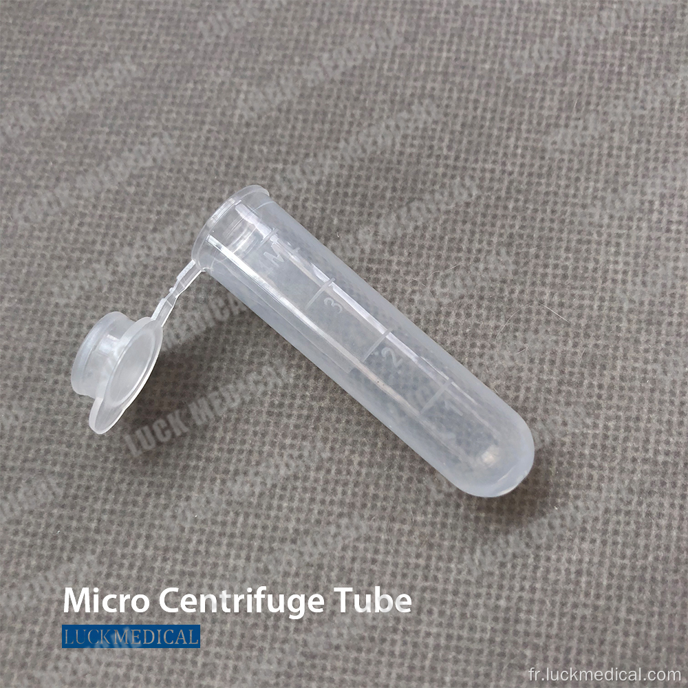 Tubes de microcentrifugeuse en plastique jetable