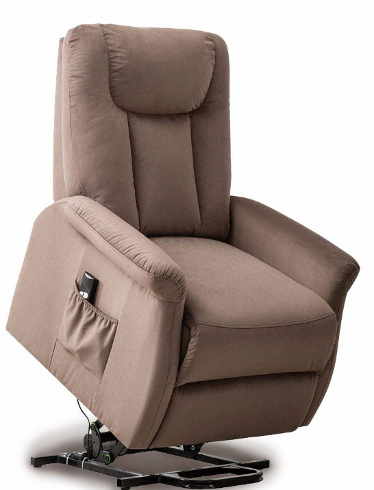 Velvet Fabric Elderly Electric Single Lift Chair