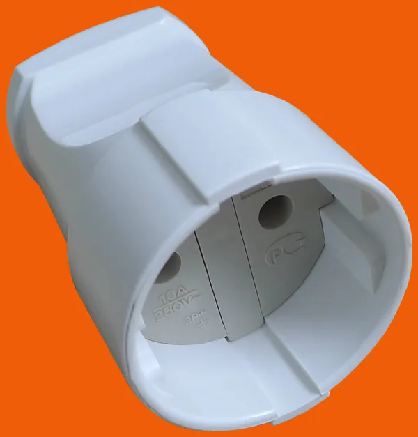 European Style Socket Plug 10A, No Grounding Wireless