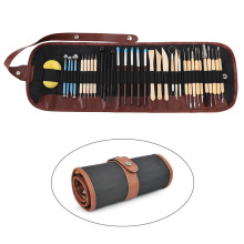 36-Piece Pottery Sculpting Tools Set with Wooden Handles for Beginners and Kids