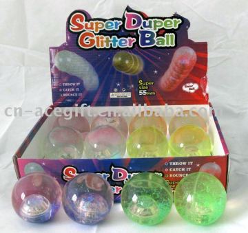 Flashing Gliter bouncing ball