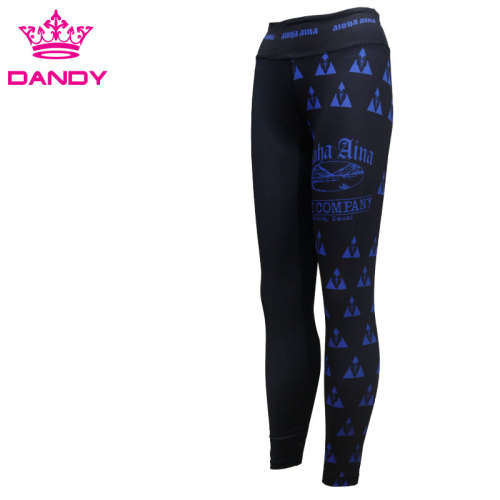 Pakaian olahraga legging spandex hitam kustom