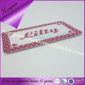 silver foil quality swing tags for garment