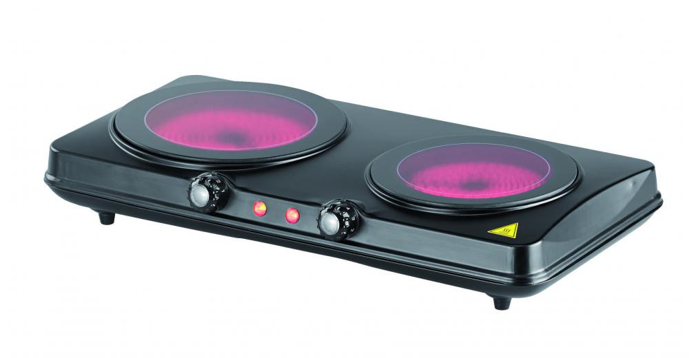 Luxury Black Twin Electric Ceramic Cooktop