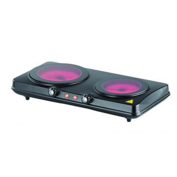 Luksusowy czarny podwójny elektryczny ceramiczny cooktop