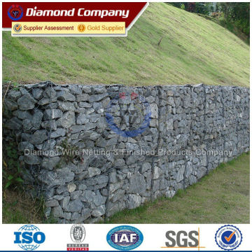 Wire cages rock retaining wall/cage rock wall/gabion retaining wall