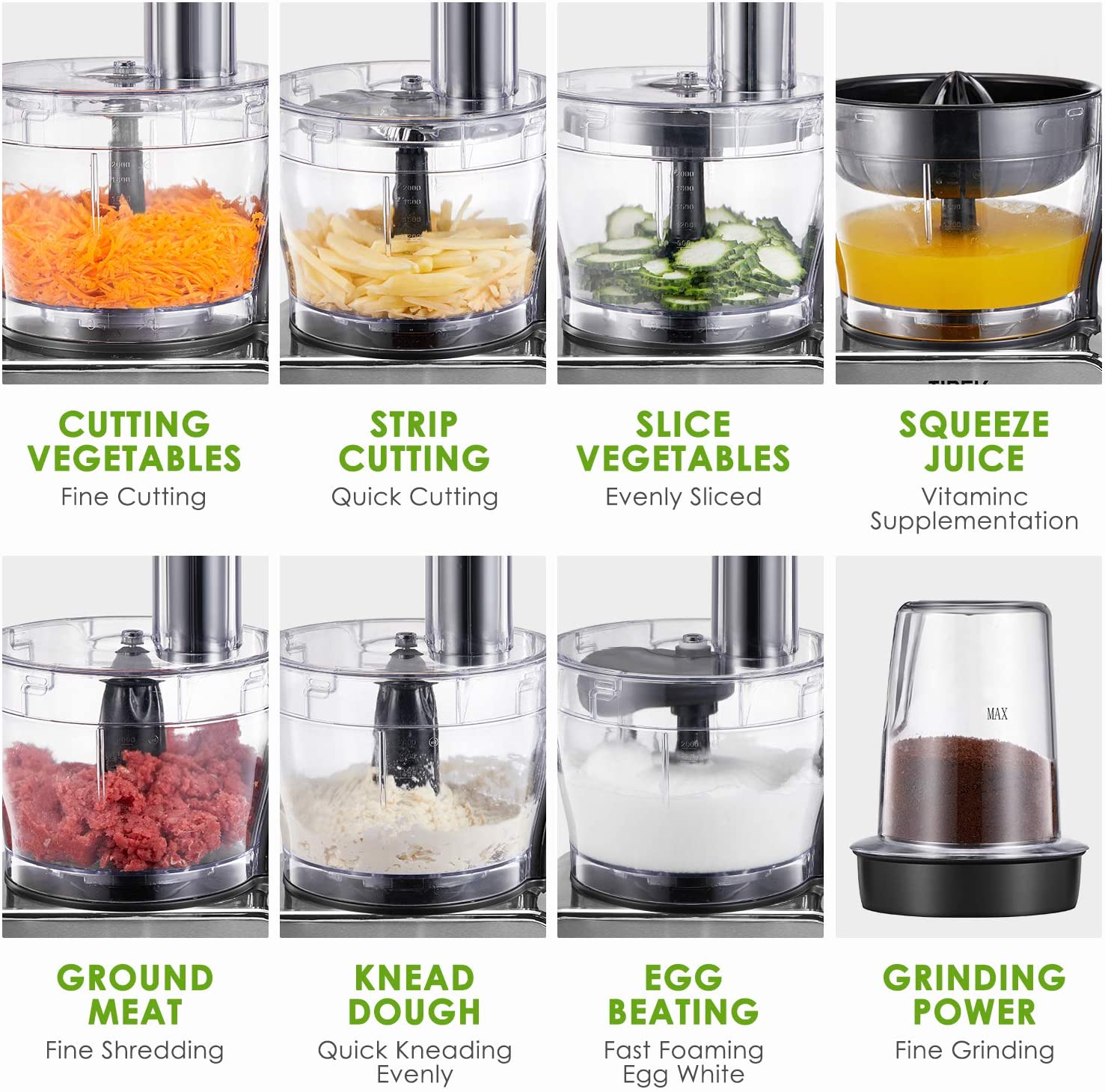 Multifunctional food processor for meal prep