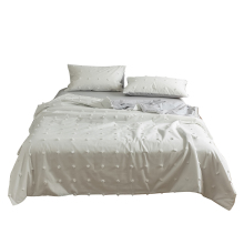 Queen King Tufted Solid Color Comforter and Bedding Sets for Bedroom